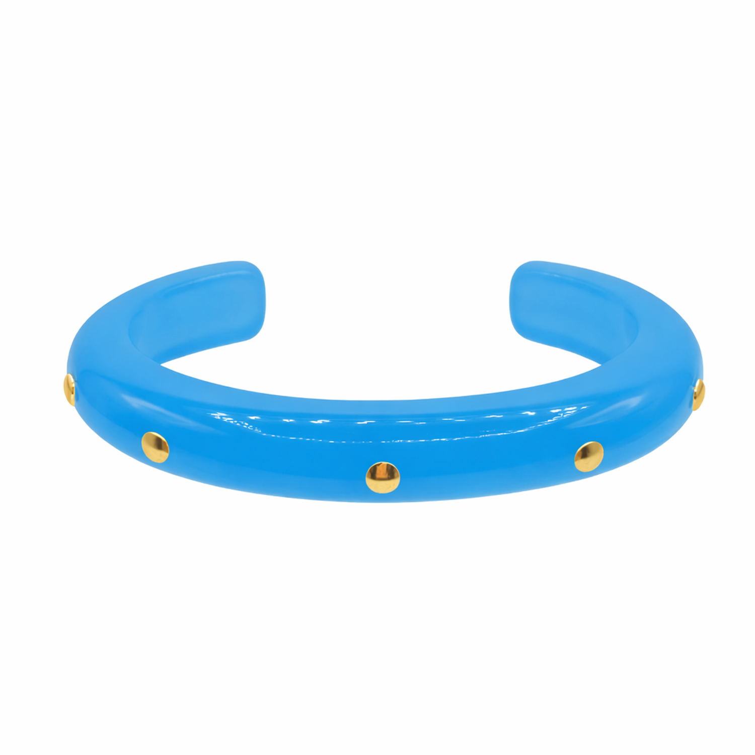 Sonia Turquoise Resin Gold Studded Small Cuff