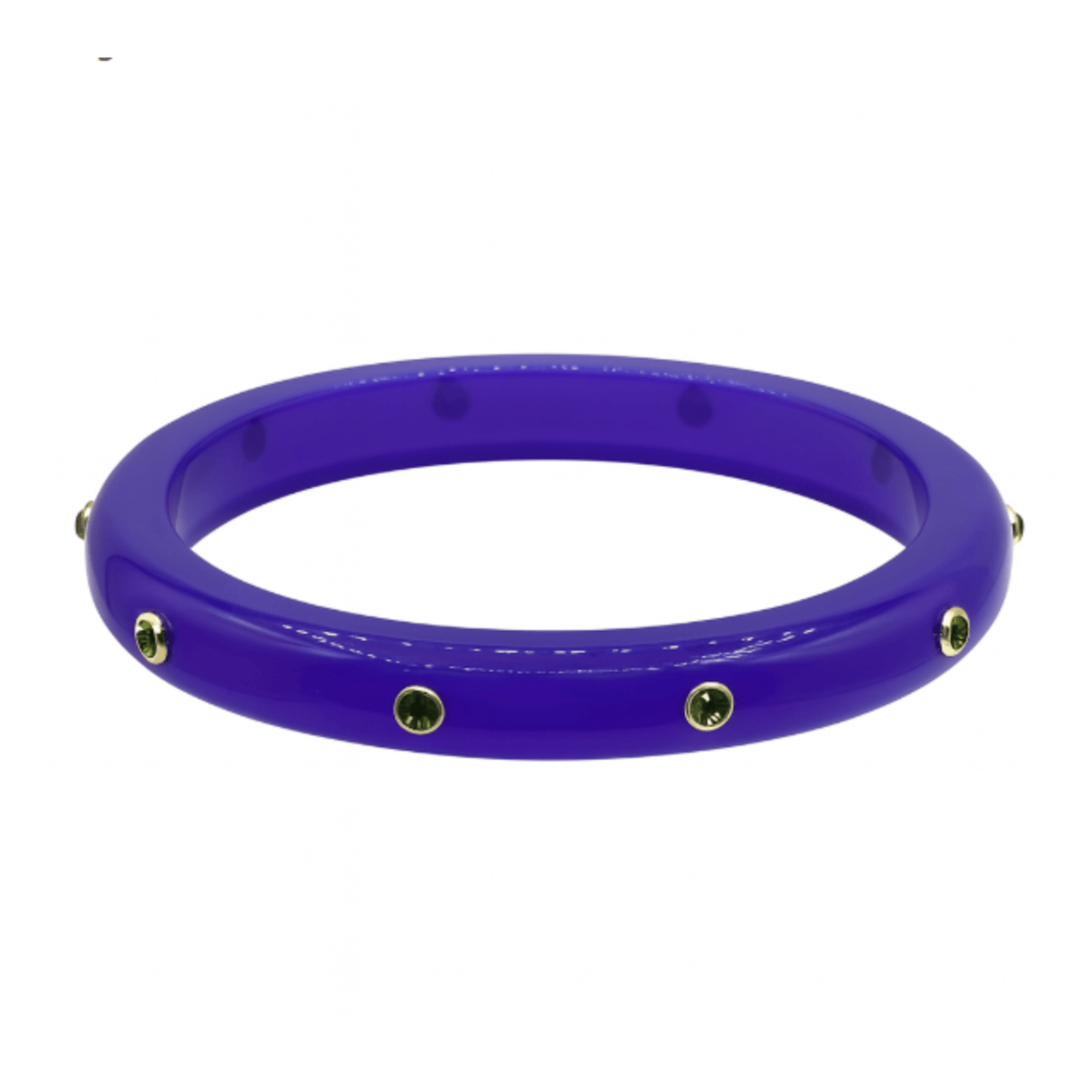 Kristen Purple Studded Resin And Stone Bangle