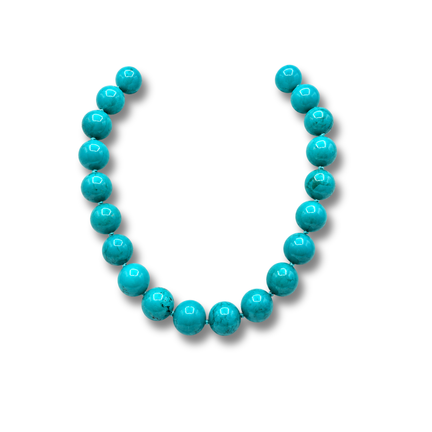 Abigail 16Mm Semi Precious Turquoise Necklace