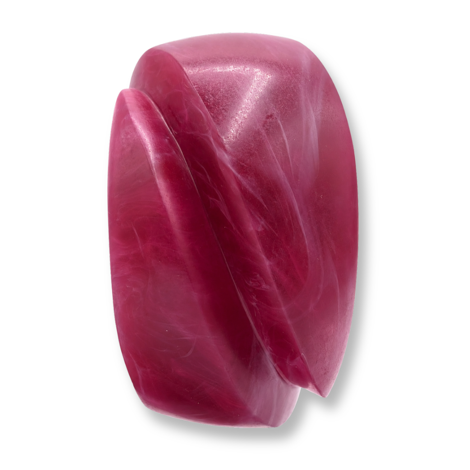 Brigite Matte Bordeaux Resin Carved Bangle