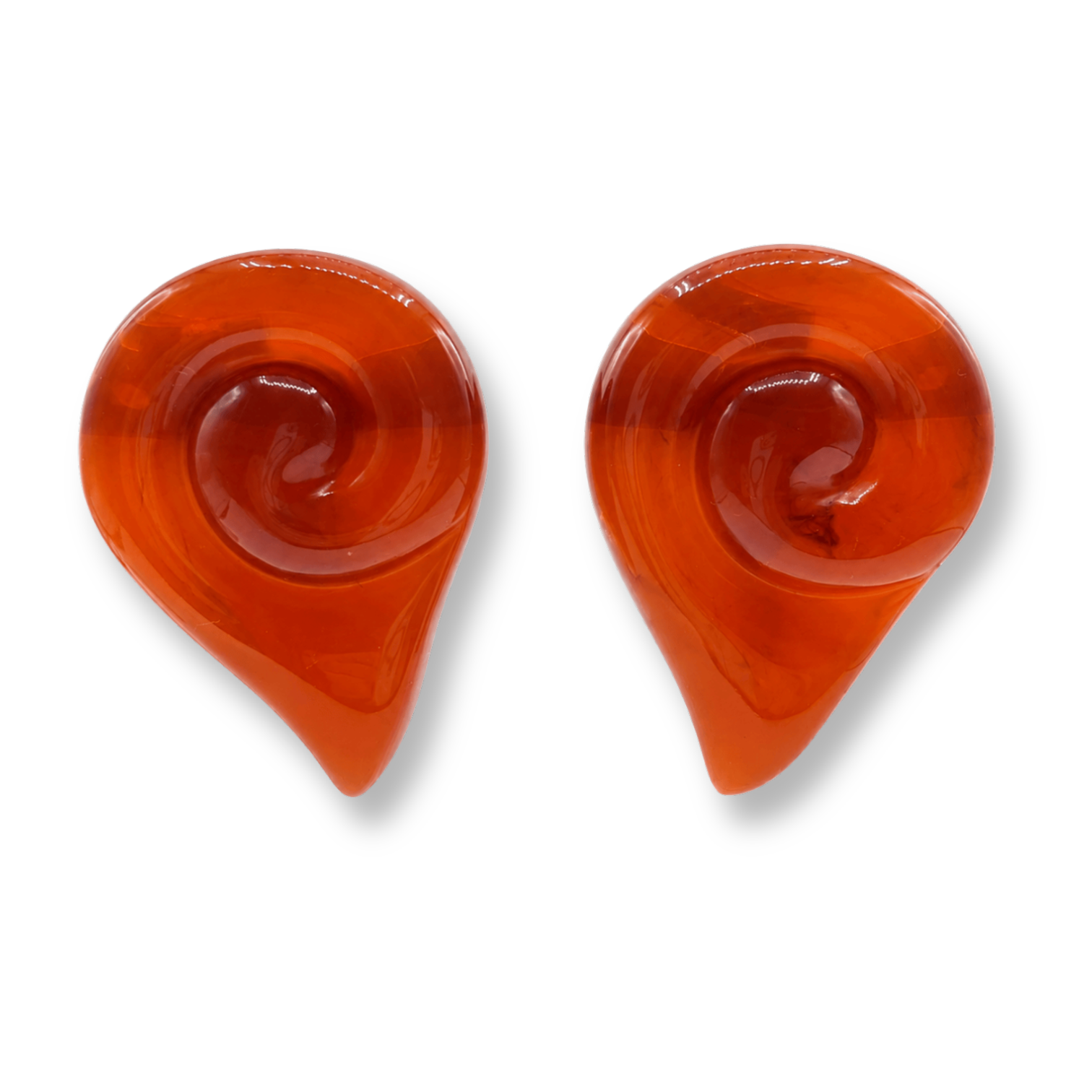 Brigite Polished Tortoise Resin Pierced Earrings