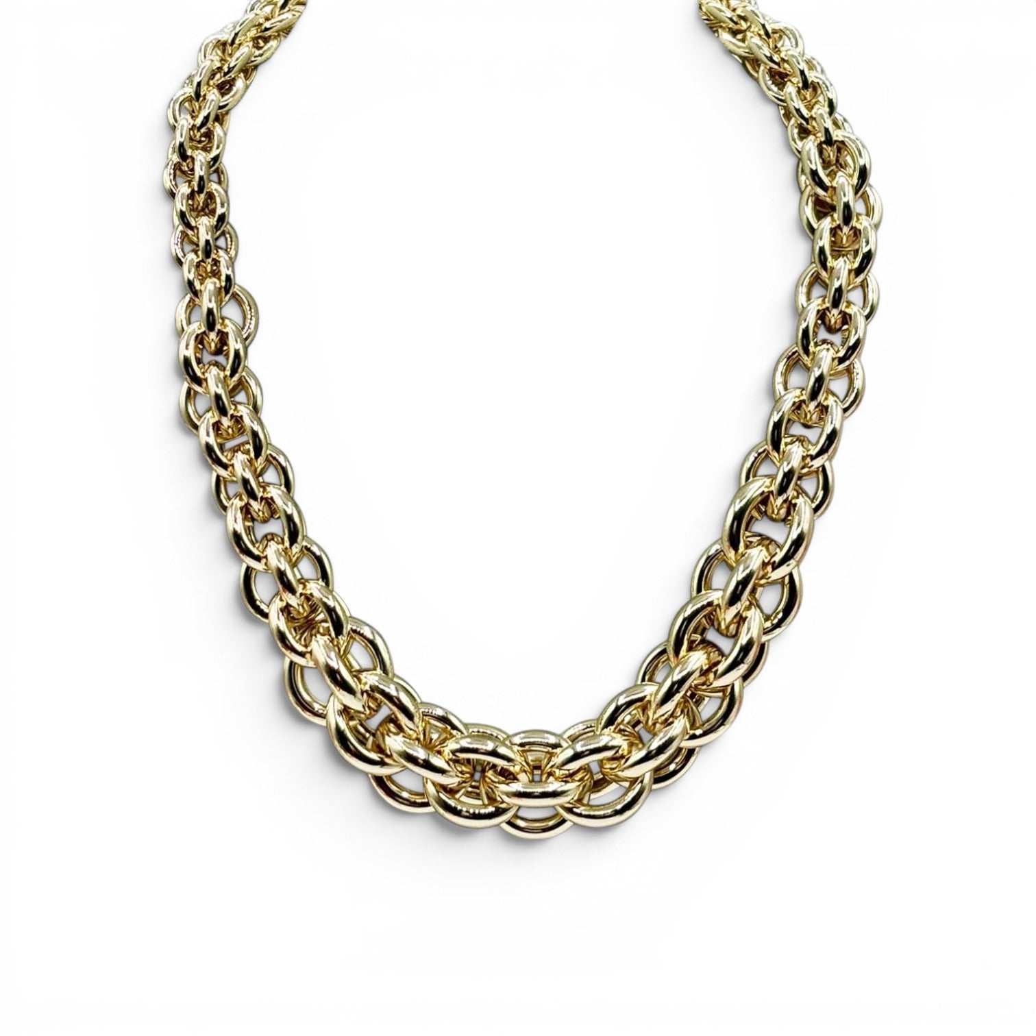 Esme Gold Plated Brass Multi Link Necklace