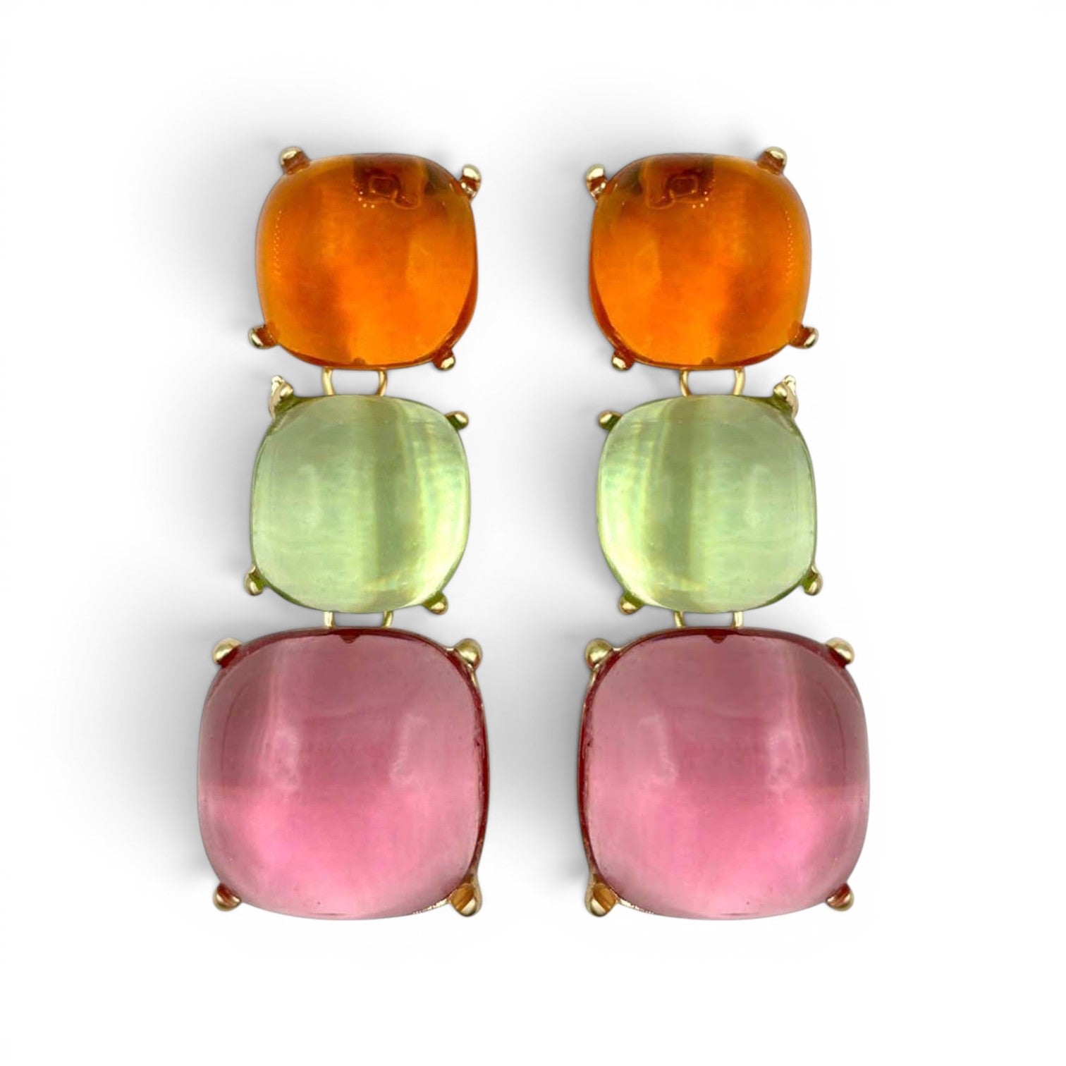 Eva Multi Color Lightweight Resin Pierced Earring