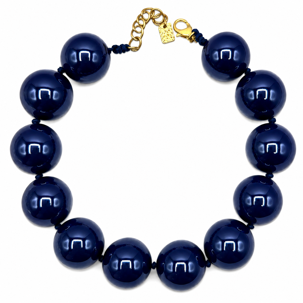 Lucy Navy Gumball Necklace
