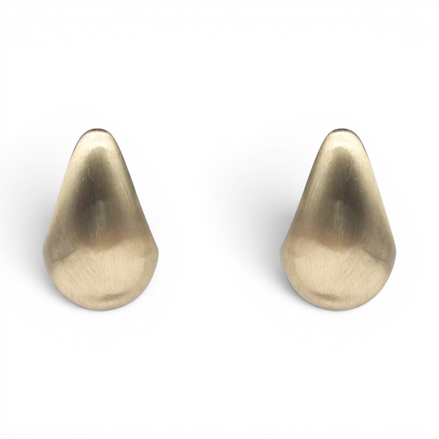 Gloria Matte Gold Resin Hoop Earrings
