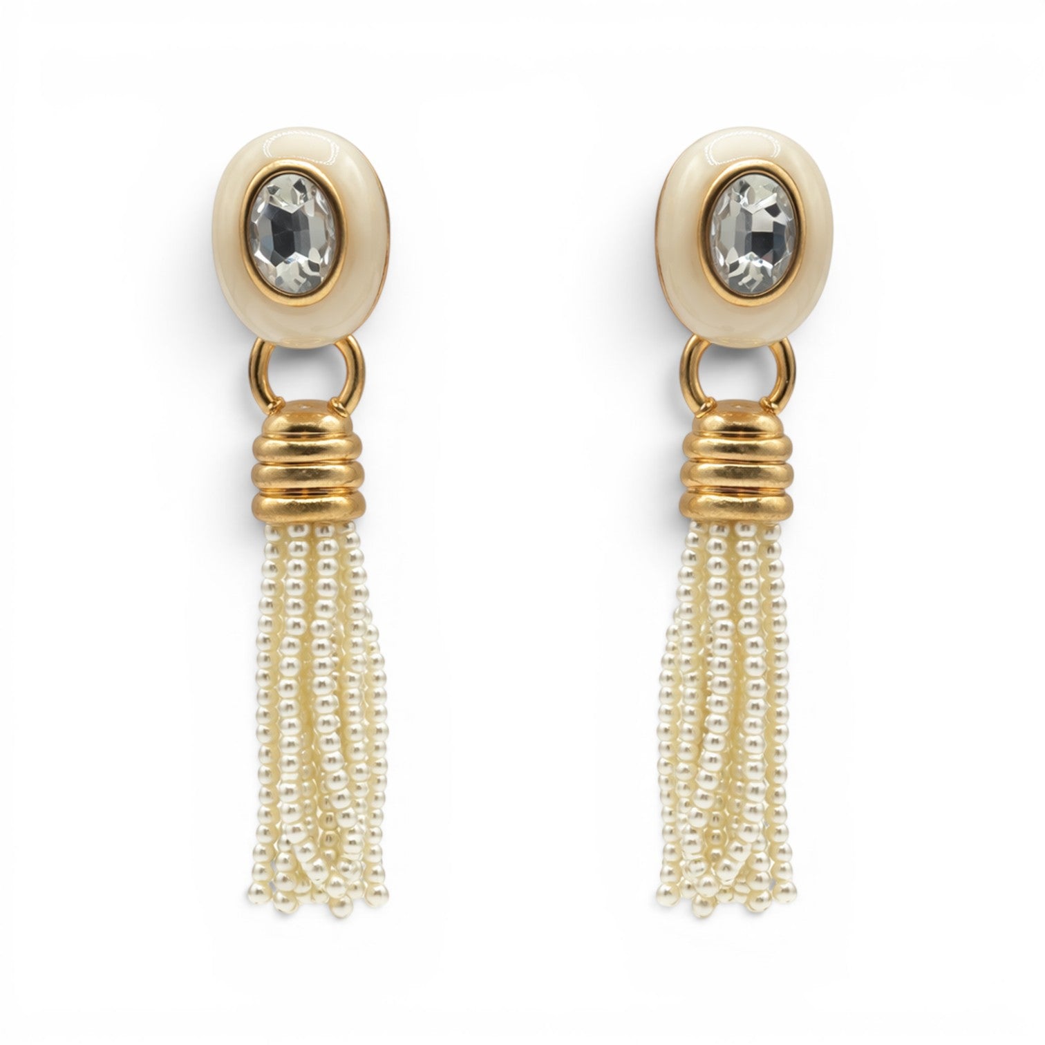 Grace Mother Of Pearl Resin Earrings With Pearl Removable Drop