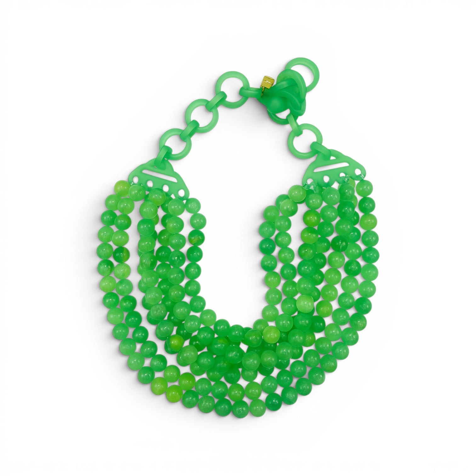 Juliette Multi Strand Jade Resin Necklace
