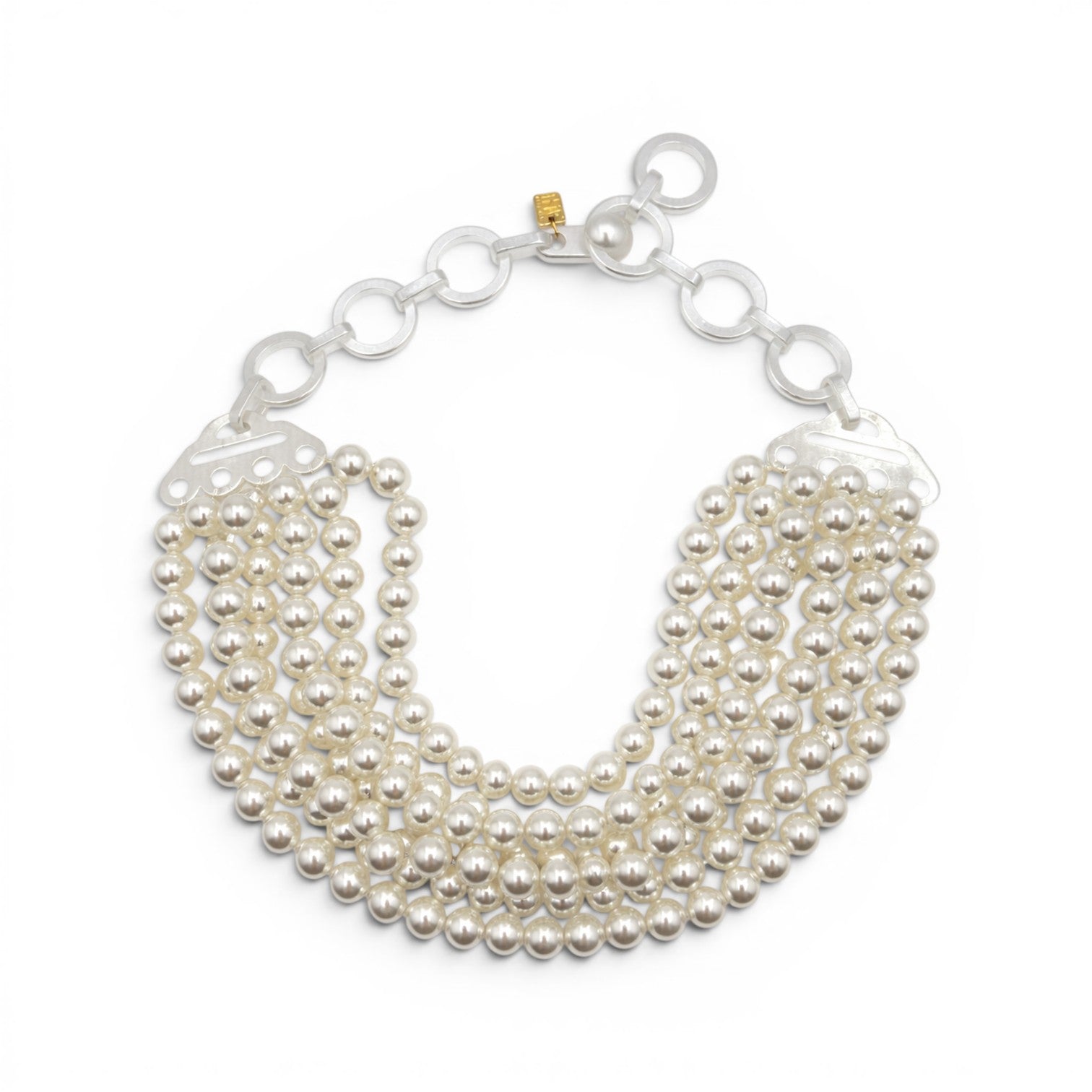 Juliette Multi Strand Pearl Resin Necklace