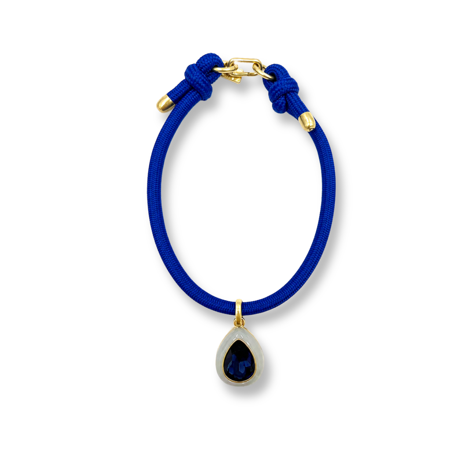 Lena Aqua And Sapphire Crystal Drop Necklace