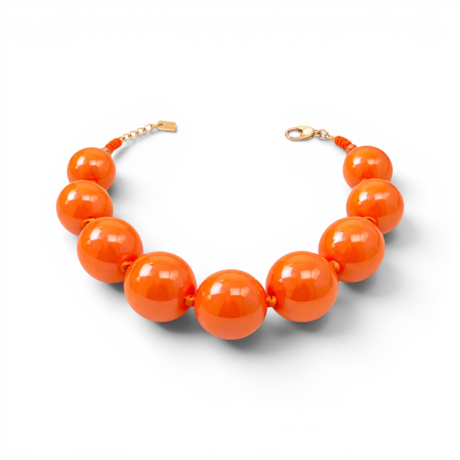 Lucy Orange Gumball Necklace