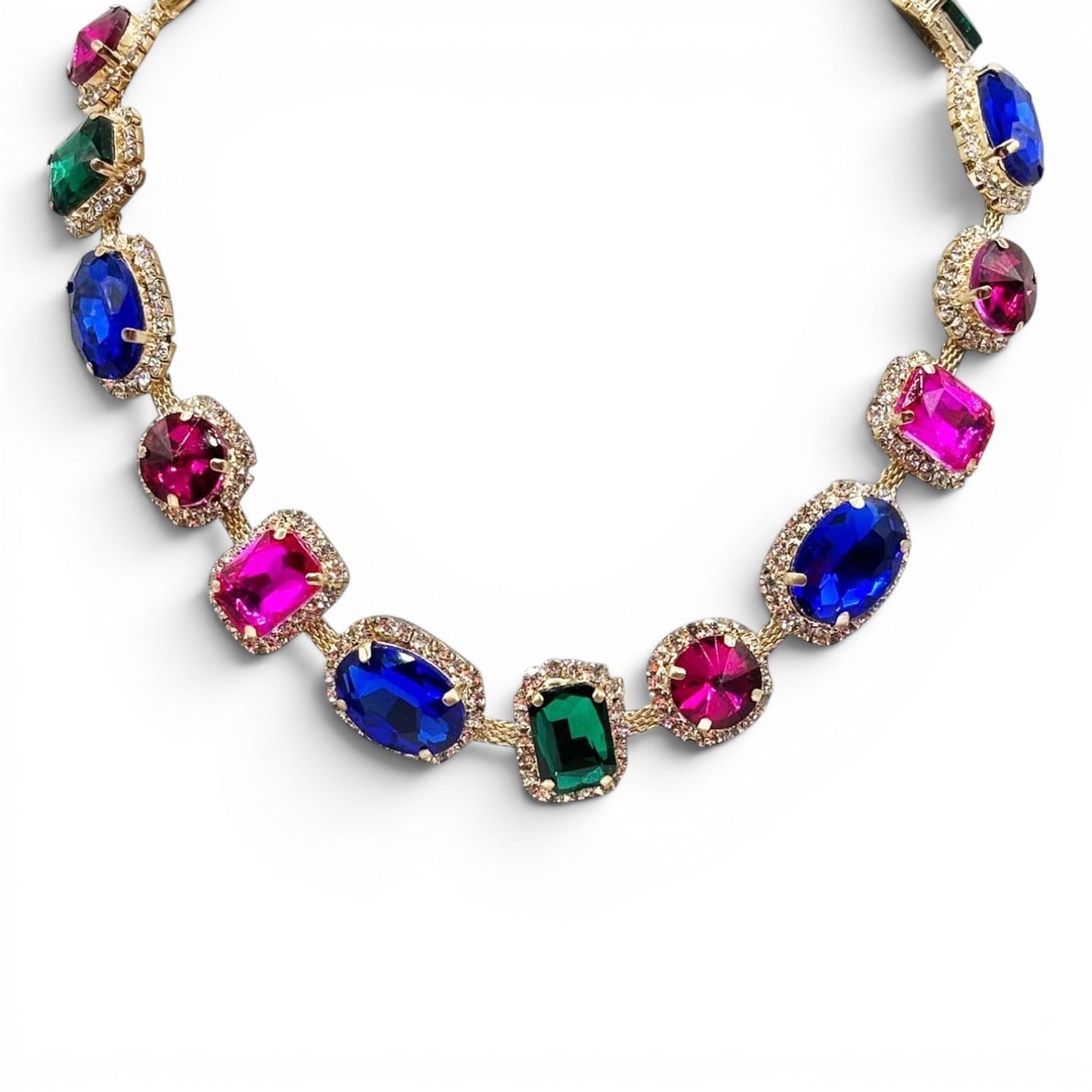 Collar de piedras preciosas multicolores Germaine