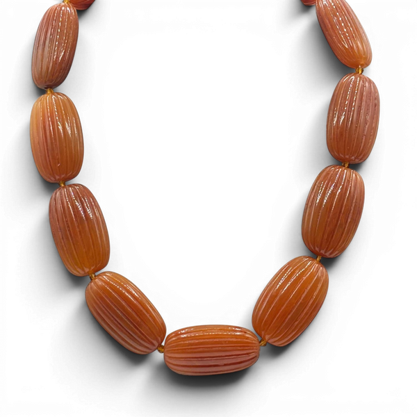 Renata Large Amber Resin Bead Choker