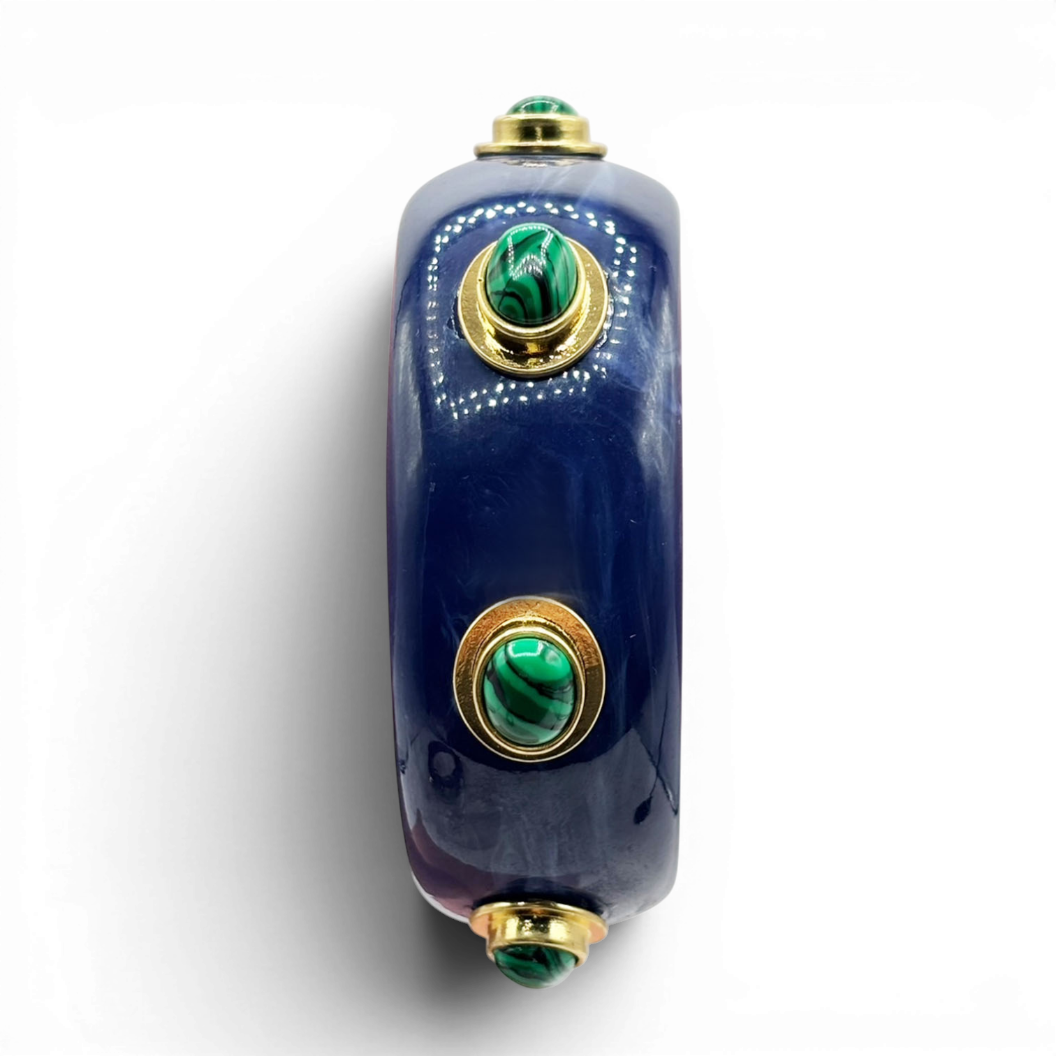 Renee Bangle In Lapis Resin And Malachite Stones