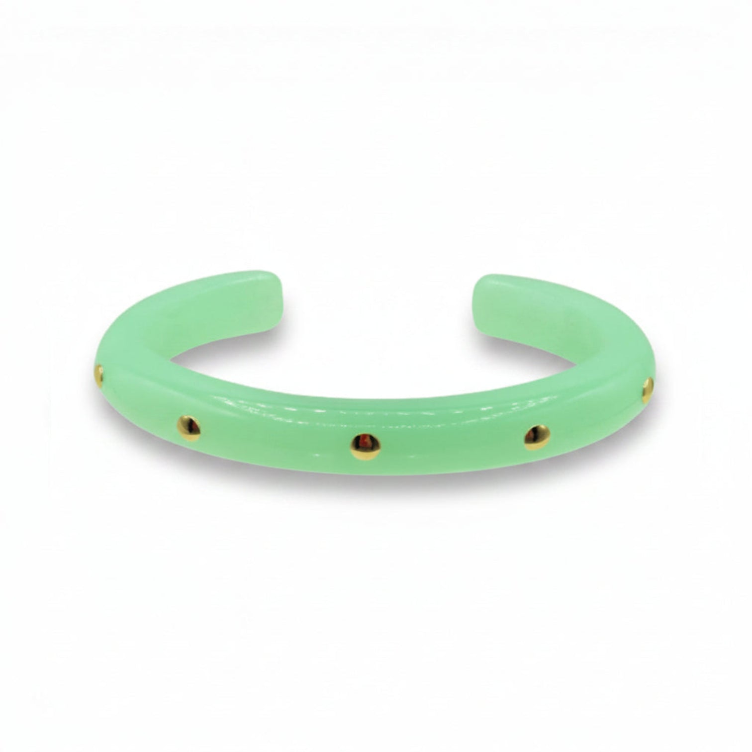 Sonia Jade Resin Gold Studded Small Cuff