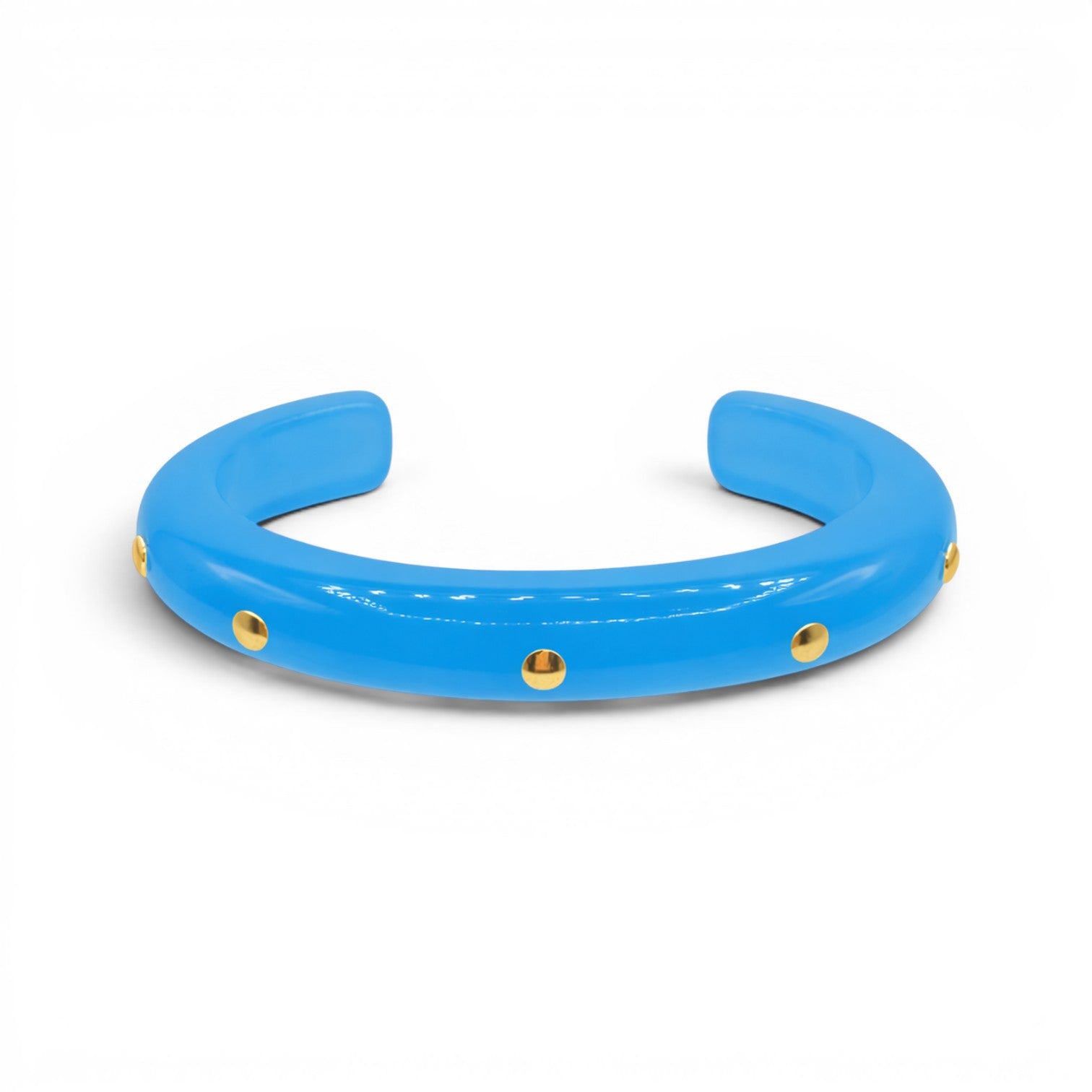 Sonia Turquoise Resin Gold Studded Small Cuff