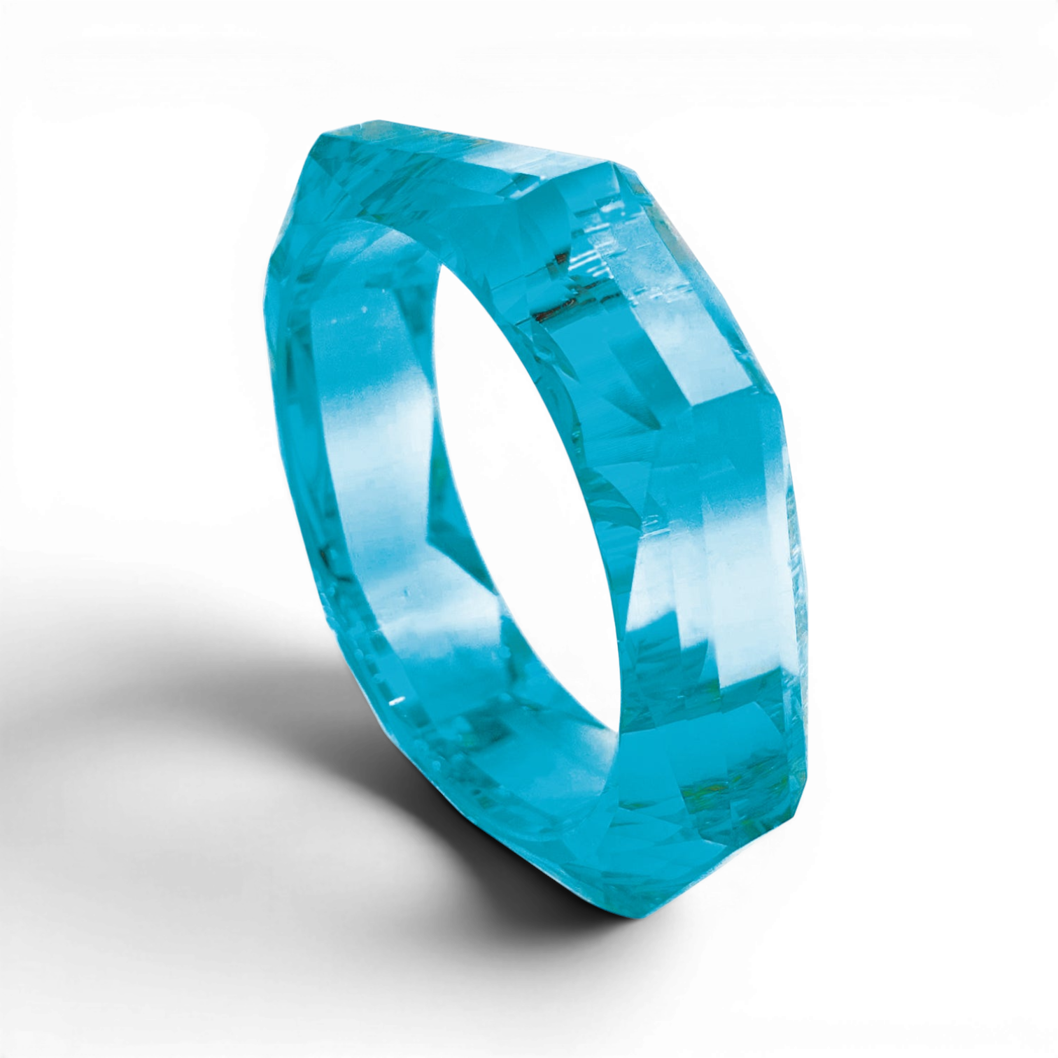 Susanna Blue Faceted Acrylic Bangle