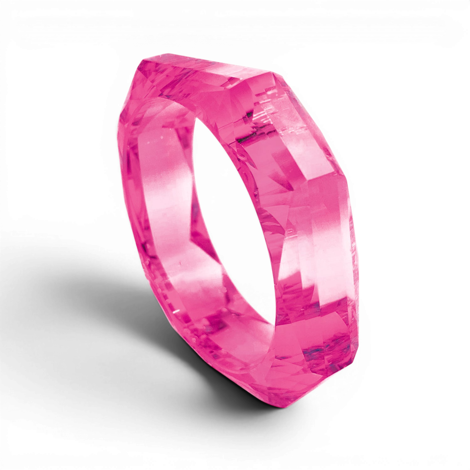 Susanna Fuchsia Faceted Acrylic Bangle