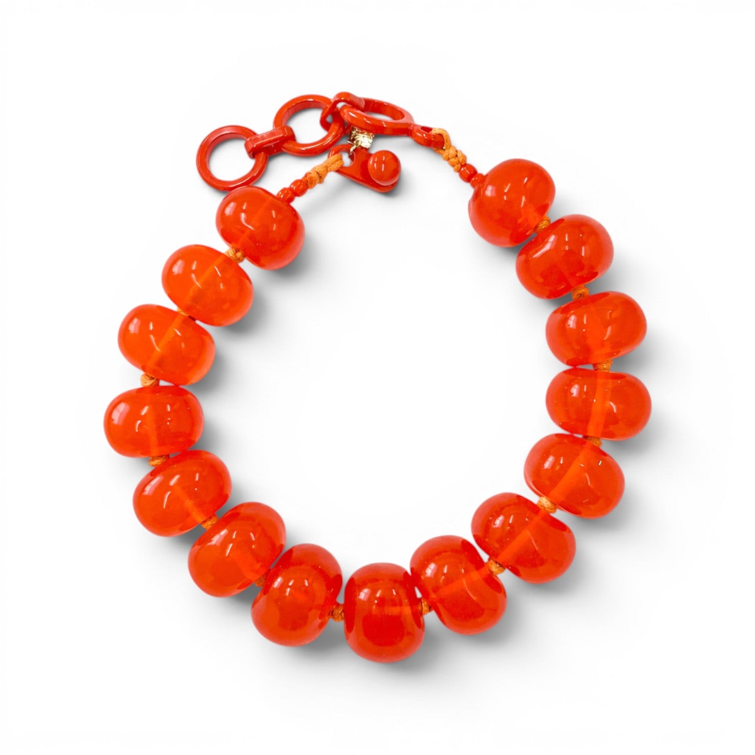 Vivienne Orange Resin Necklace