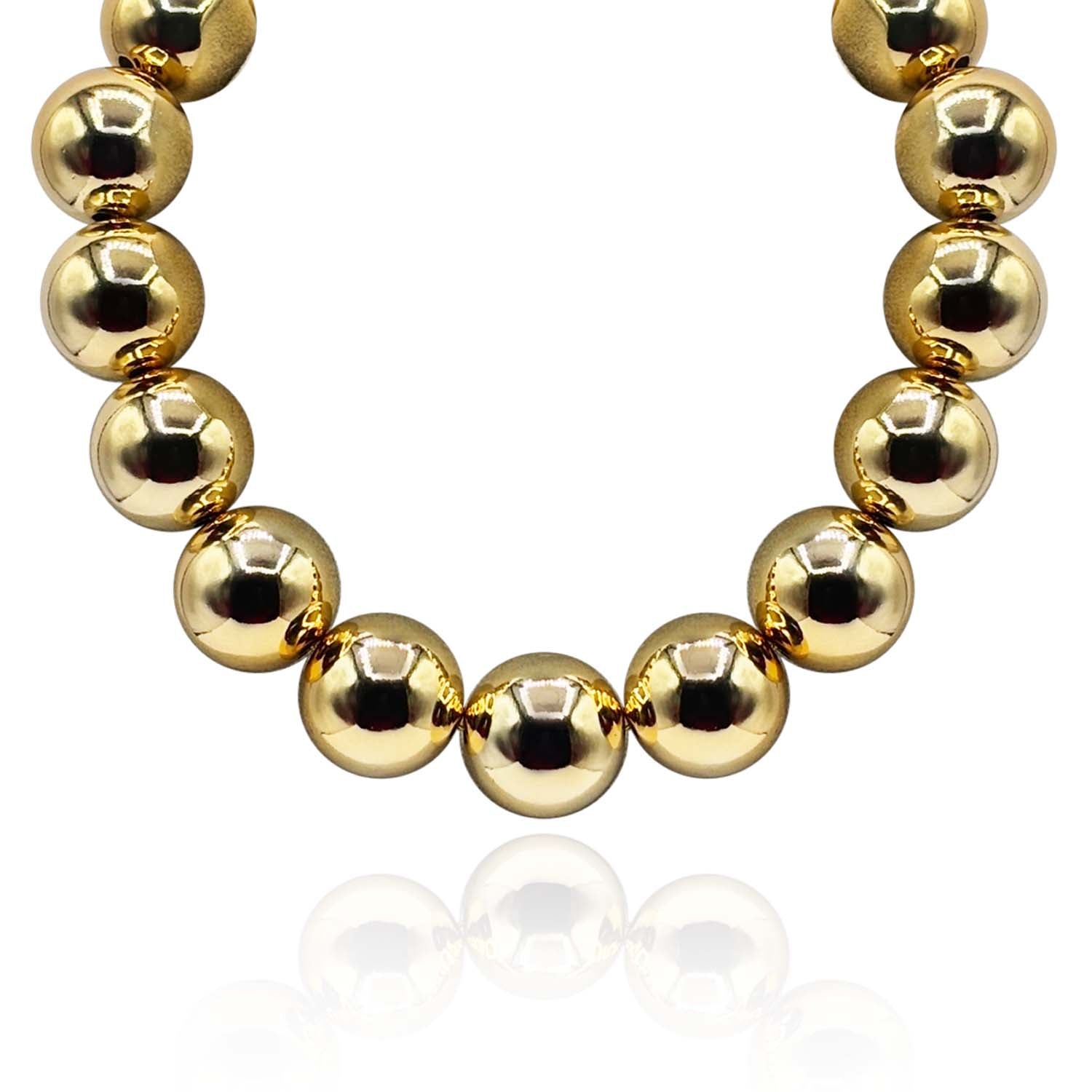 Lucy Large Gold Gumball Bead Necklace