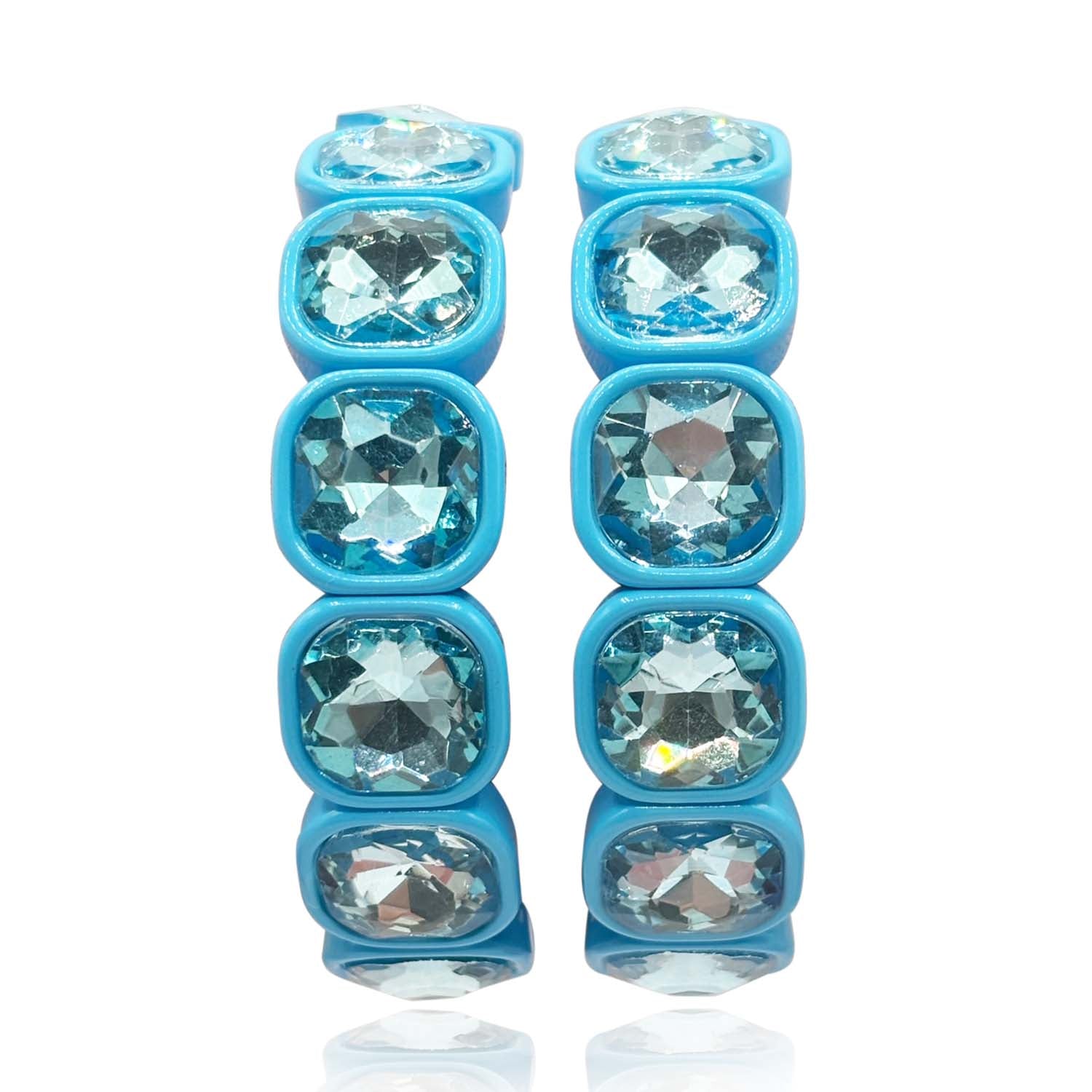 Sarah Turquoise Enamel And Cushion Shape Bracelet