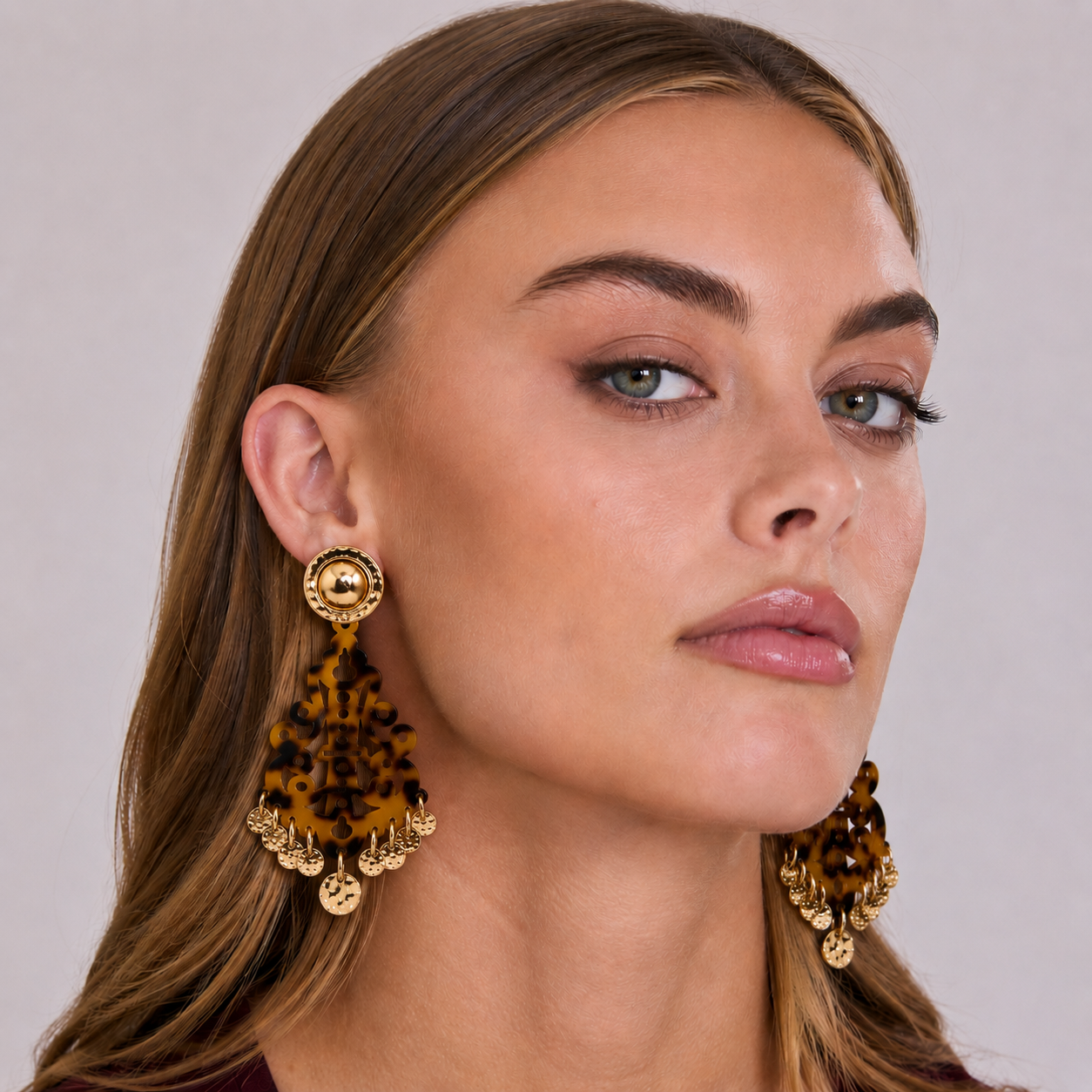 Alice Tortoise Resin Cut Out Earrings