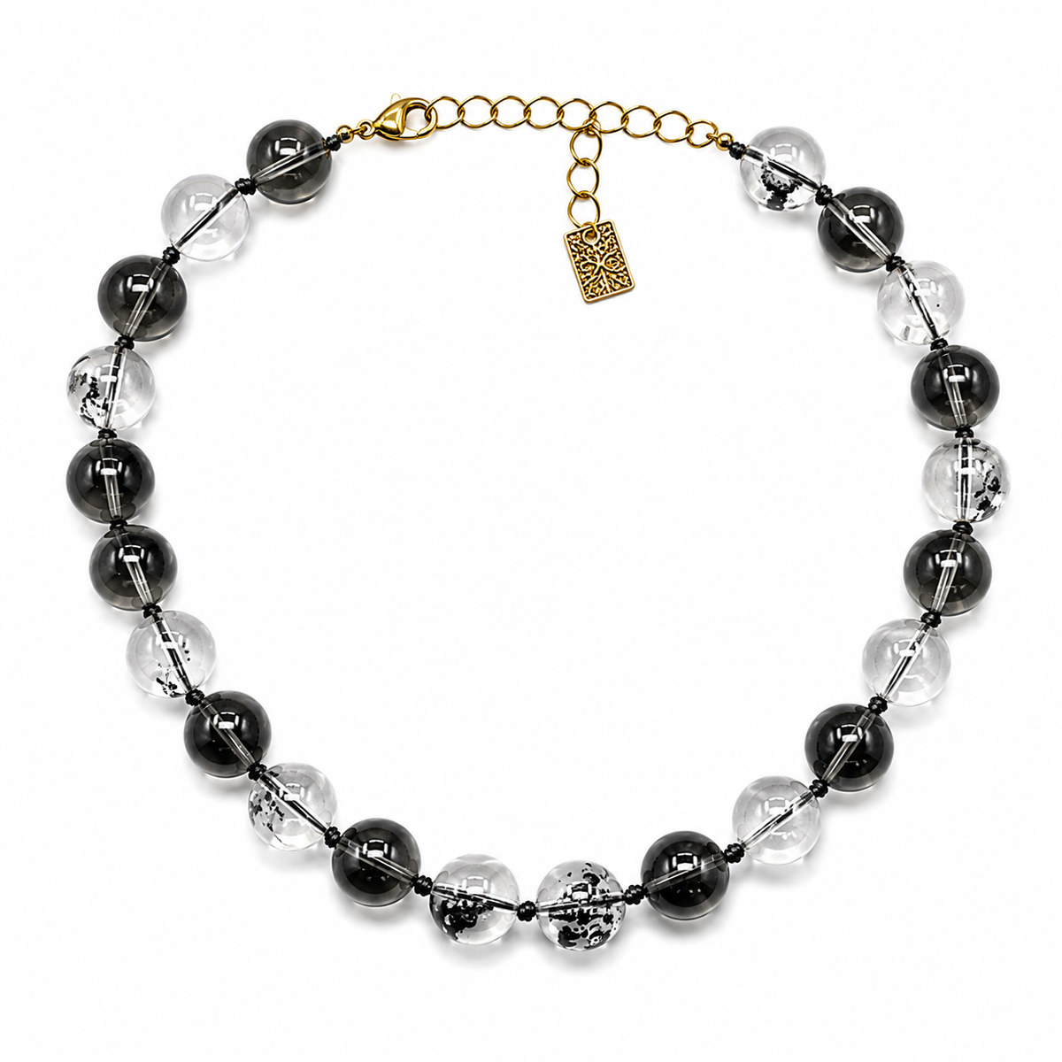 Abigail Black And Crystal Necklace