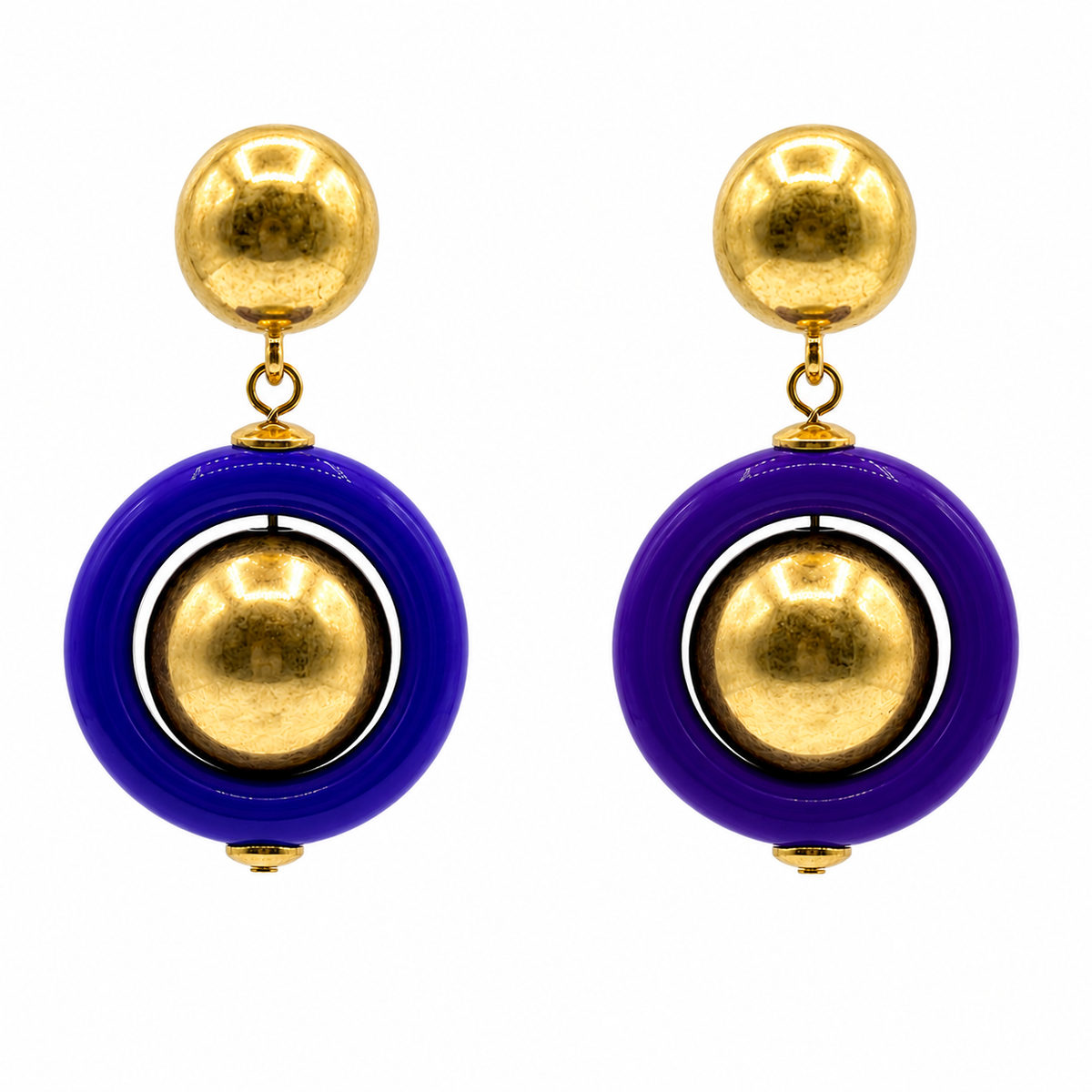 Delaney Blue And Purple Earrings
